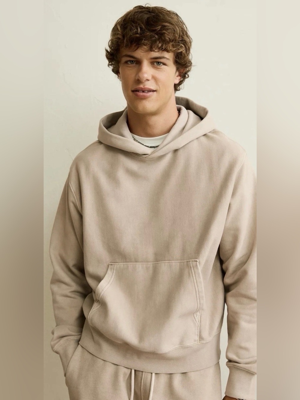 American Eagle Dune Khaki Laidback Luxe Heavyweight Hoodie Men’s XXL